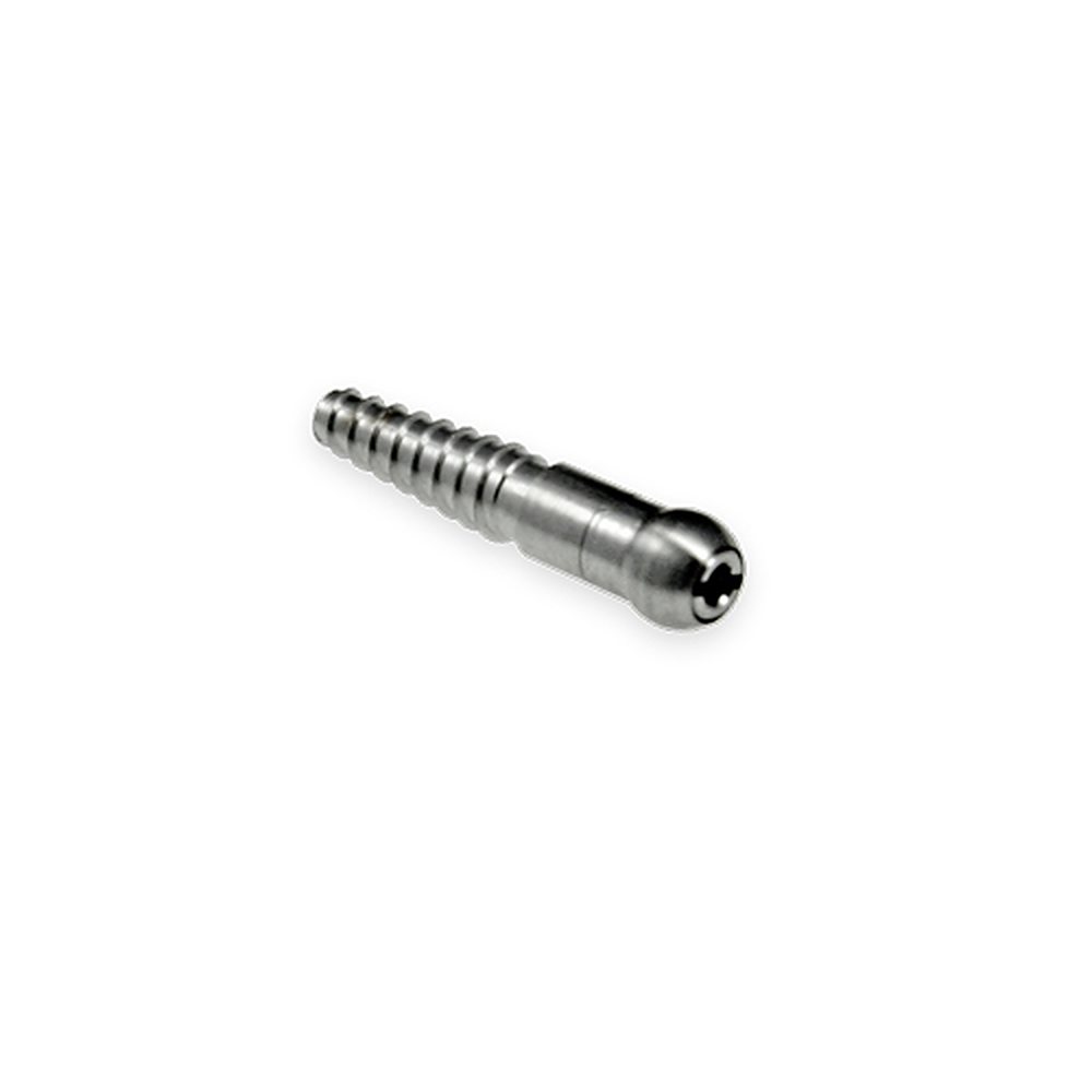 Ein Drehteil aus Titan Grade 5 mit Gewinde und Kugelkopf, Ø 3.5 × 16 mm